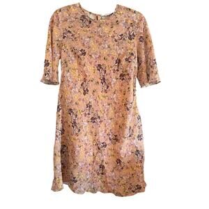 & Other Stories | Nadia watercolor Floral Crinkle Gauze Swing Dress Size 6 BNWT